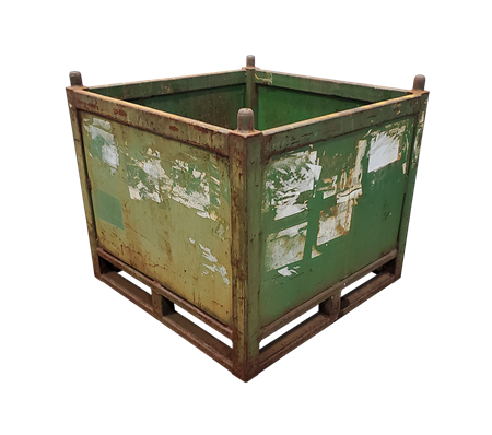 Used HPJ Industries 30" x 30" x 27" Steel Tub - No Drop Doors