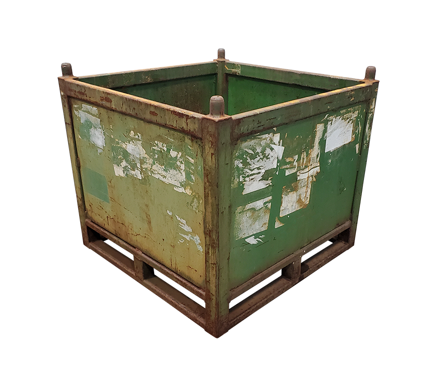 Used HPJ Industries 30" x 30" x 27" Steel Tub - No Drop Doors