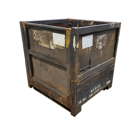 Used HPJ Industries 30" x 32" x 34" Collapsible Steel Tub - 1 Drop Door 32" Side