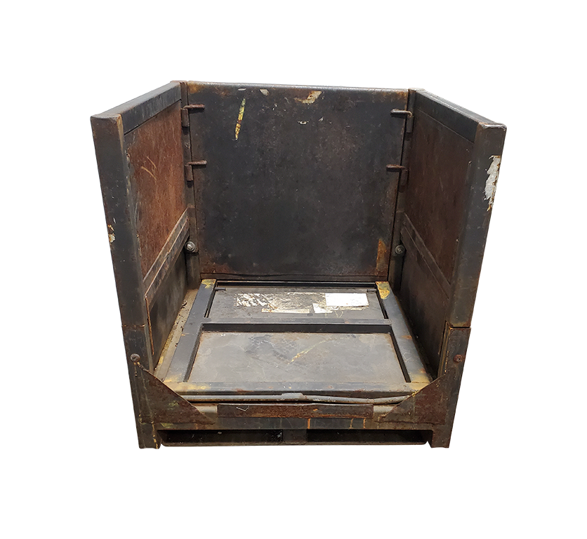 Used HPJ Industries 30" x 32" x 34" Collapsible Steel Tub - 1 Drop Door 32" Side - Image 6