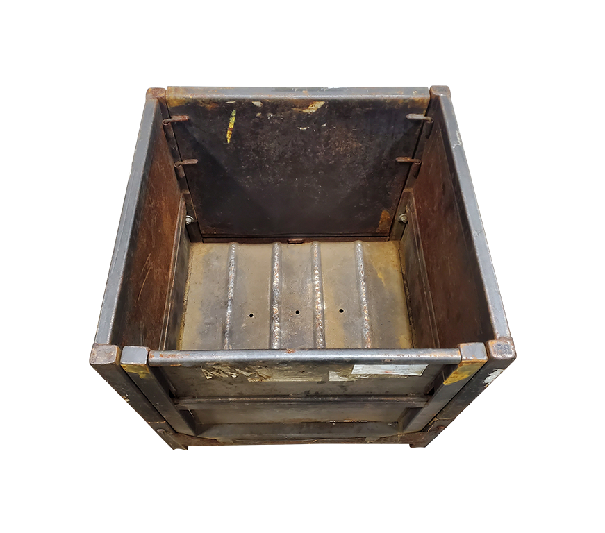 Used HPJ Industries 30" x 32" x 34" Collapsible Steel Tub - 1 Drop Door 32" Side - Image 2