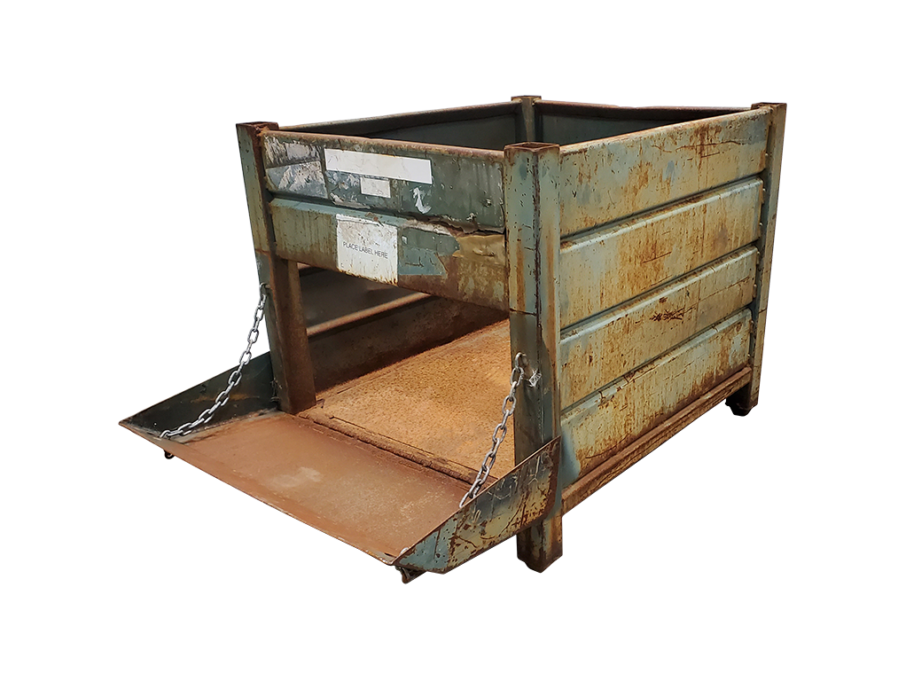 Used HPJ Industries 30" x 36" x 30" Steel Tub Part Chute - 1 Drop Door 30" Side - Image 4