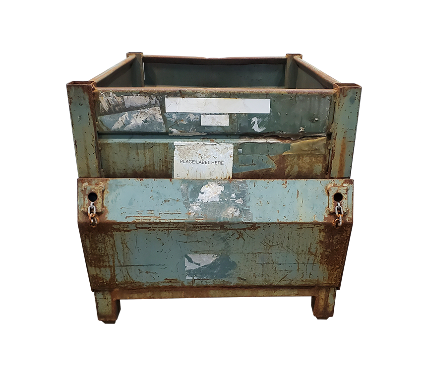Used HPJ Industries 30" x 36" x 30" Steel Tub Part Chute - 1 Drop Door 30" Side - Image 5