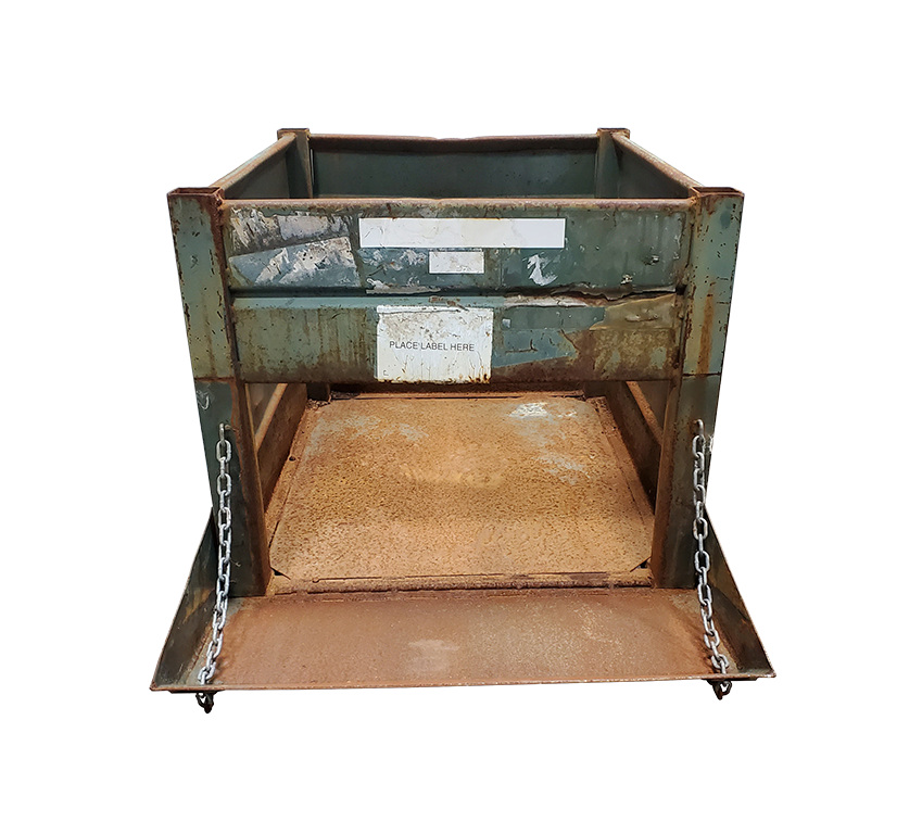 Used HPJ Industries 30" x 36" x 30" Steel Tub Part Chute - 1 Drop Door 30" Side - Image 2