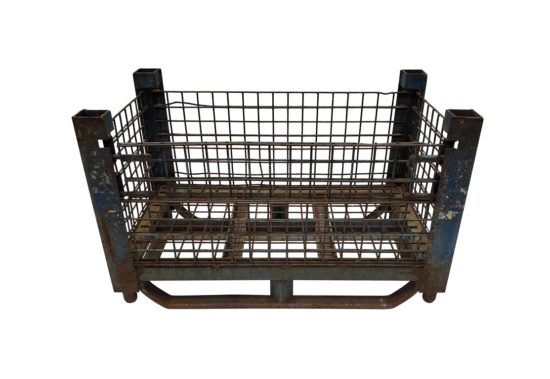Used HPJ Industries 38" x 22" x 23" Wire Basket - 1 Drop Door 38" Side - Image 4