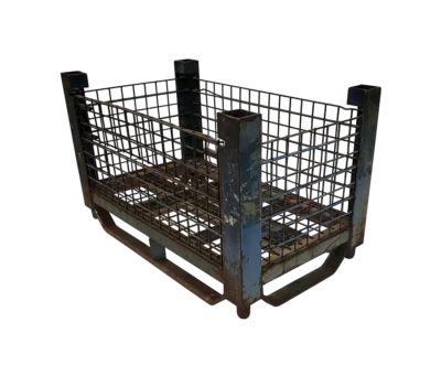 Used HPJ Industries 38" x 22" x 23" Wire Basket - 1 Drop Door 38" Side