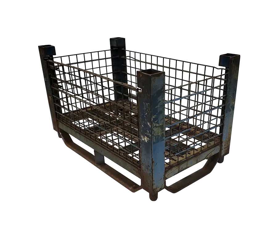 Used HPJ Industries 38" x 22" x 23" Wire Basket - 1 Drop Door 38" Side