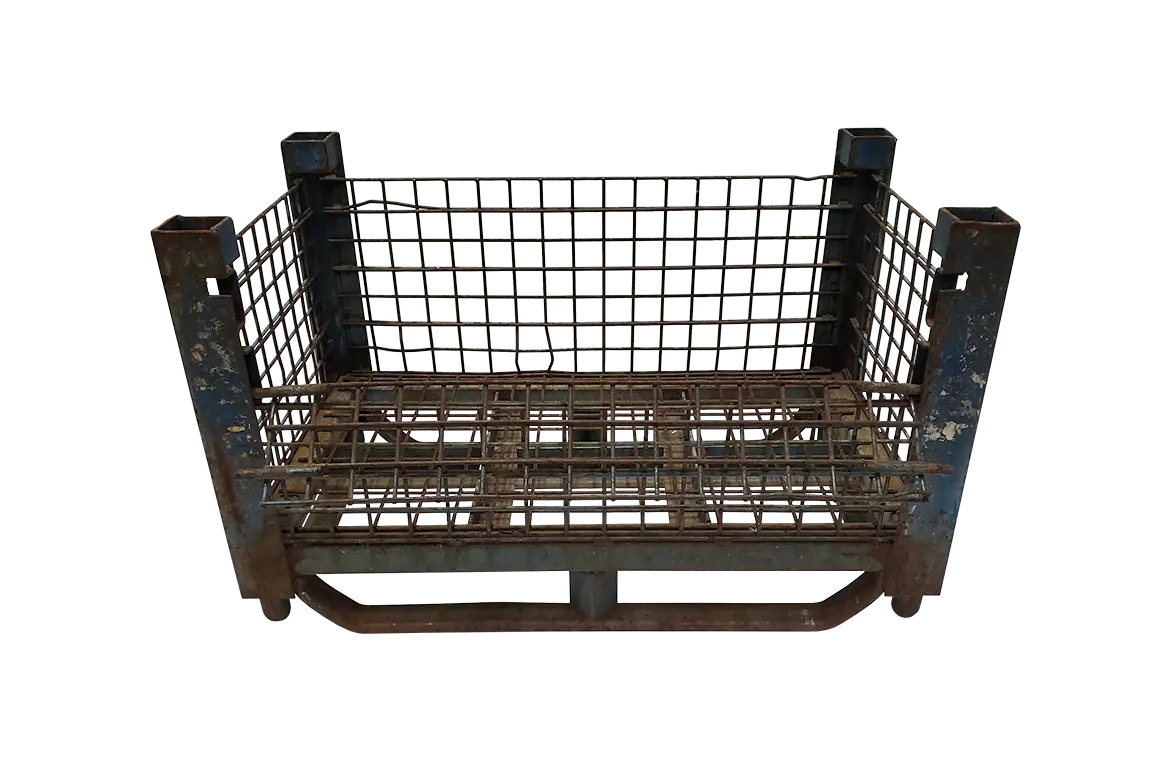 Used HPJ Industries 38" x 22" x 23" Wire Basket - 1 Drop Door 38" Side - Image 3