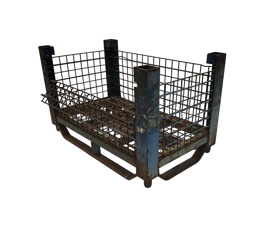 Used HPJ Industries 38" x 22" x 23" Wire Basket - 1 Drop Door 38" Side - Image 2