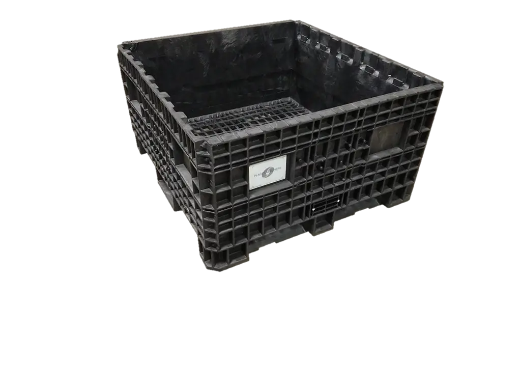 Reconditioned HPJ Industries 45" x 48" x 25" All Black Fixed Wall Bulk Container