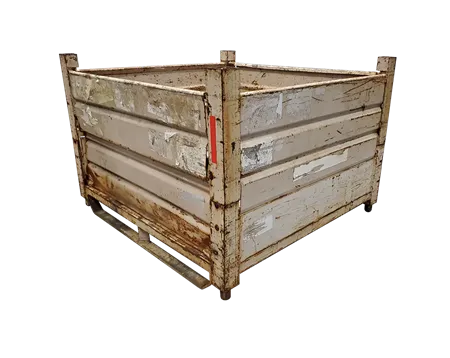 Used HPJ Industries 48" x 44.5" x 33" Collapsible Steel Tub - 2 Drop Doors 48" Sides