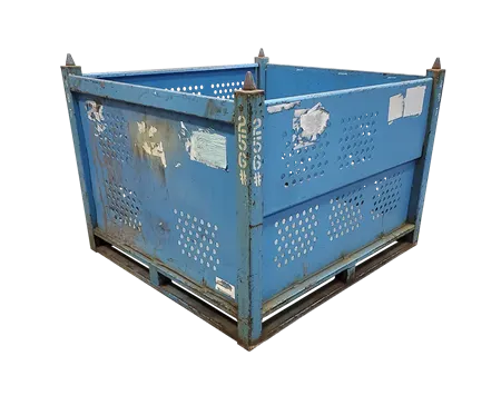 Used HPJ Industries 48" x 45" x 34" Perforated Steel Tub - 2 Drop Doors 48" Side