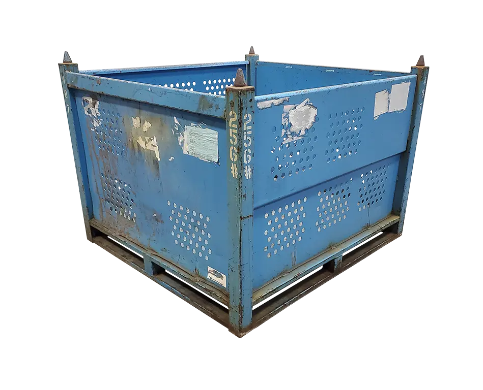 Used HPJ Industries 48" x 45" x 34" Perforated Steel Tub - 2 Drop Doors 48" Side