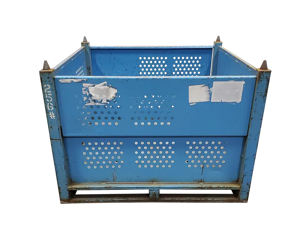 Used HPJ Industries 48" x 45" x 34" Perforated Steel Tub - 2 Drop Doors 48" Side - Image 5