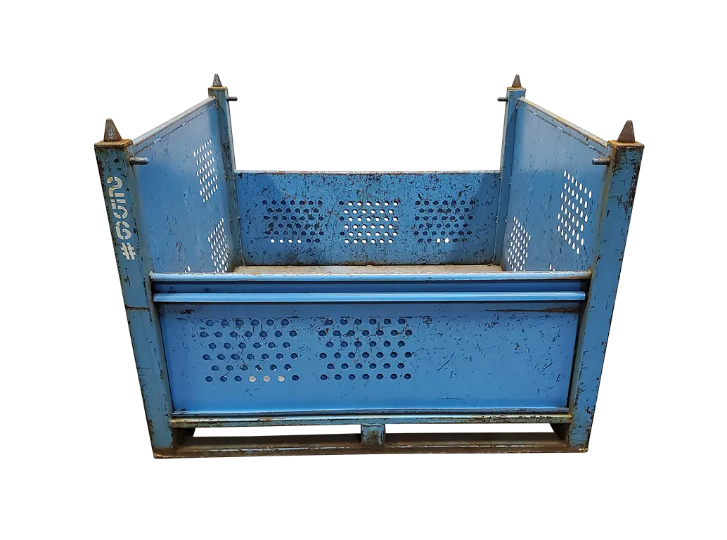 Used HPJ Industries 48" x 45" x 34" Perforated Steel Tub - 2 Drop Doors 48" Side - Image 6