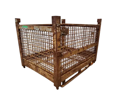 Used HPJ Industries 53" x 42" x 40" Wire Basket - 1 Drop Door 53" Side