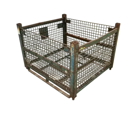 Used HPJ Industries 54" x 48" x 38" Wire Basket 54" Side - 2 Drop Doors