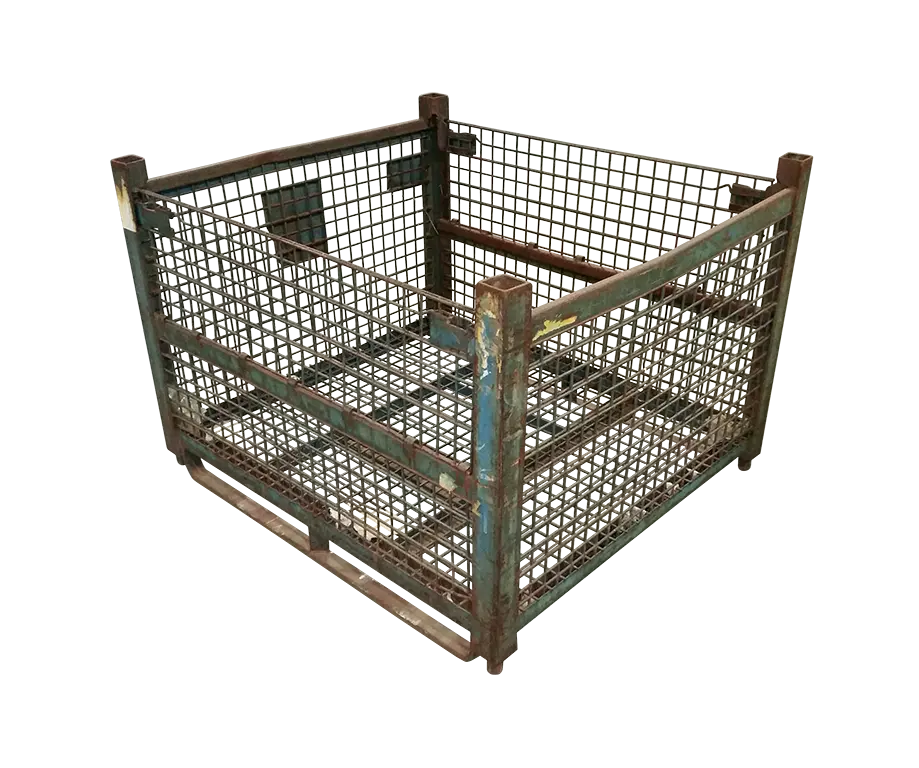 Used HPJ Industries 54" x 48" x 38" Wire Basket 54" Side - 2 Drop Doors