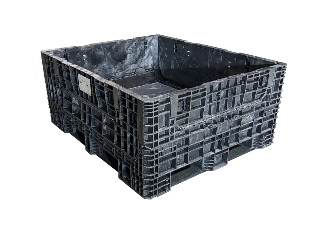 New Buckhorn 57" x 48" x 25" All Black Bulk Container - 4 Drop Doors