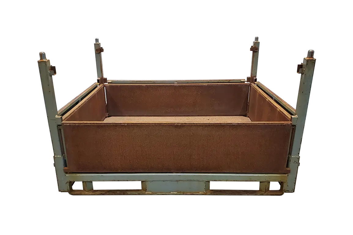 Used HPJ Industries 60" x 48" x 36" Steel Tub - 4 Drop Doors - Image 2