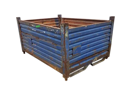 Used HPJ Industries 64" x 48" x 34" Collapsible Steel Tub - 2 Drop Doors 64" Sides