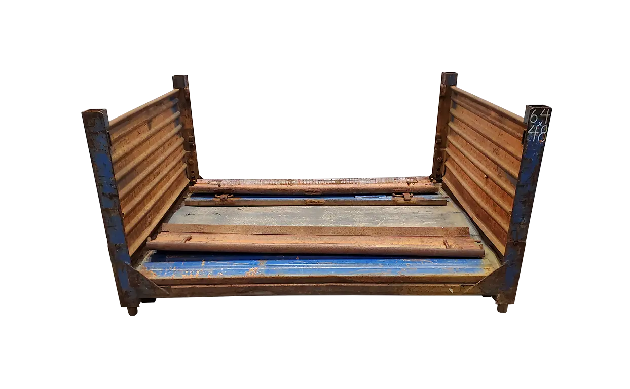 Used HPJ Industries 64" x 48" x 34" Collapsible Steel Tub - 2 Drop Doors 64" Sides - Image 7