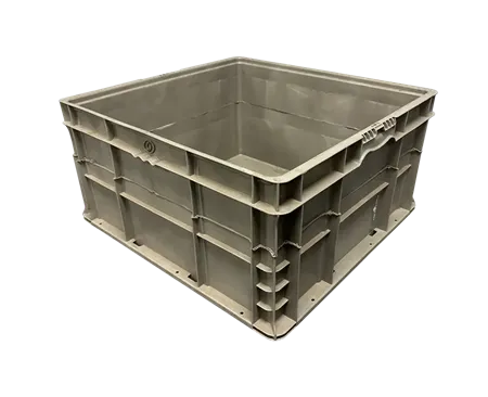Used HPJ Industries 24" x 22" x 12" Gray Cut/Weld Hand Tote Smooth Bottom