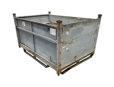 Used HPJ Industries 69" x 48" x 39" Steel Tub - 2 Drop Doors 69" Side